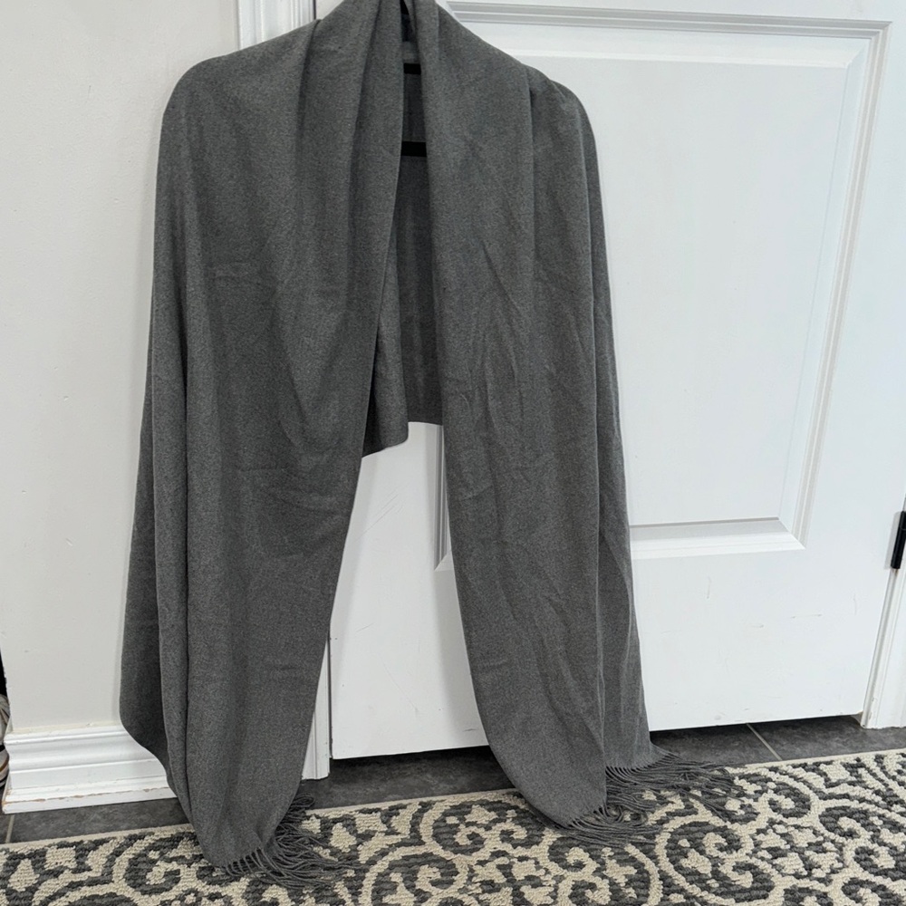 Gray Fringe Shawl